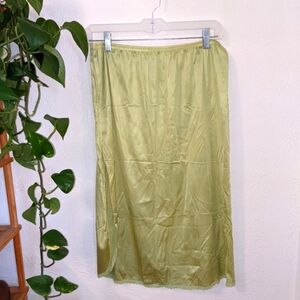 Lime Green Slip Skirt